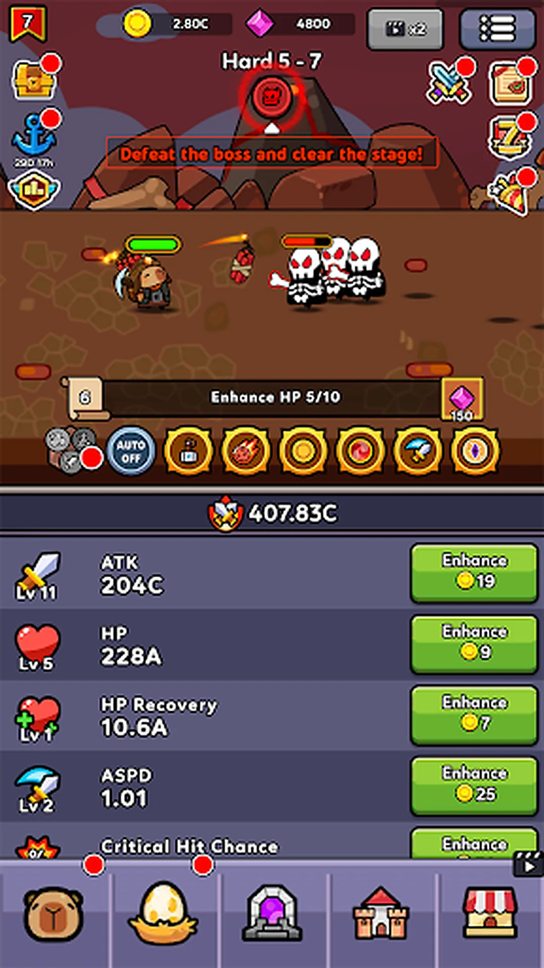 Capybara Survivor Idle RPG screenshot